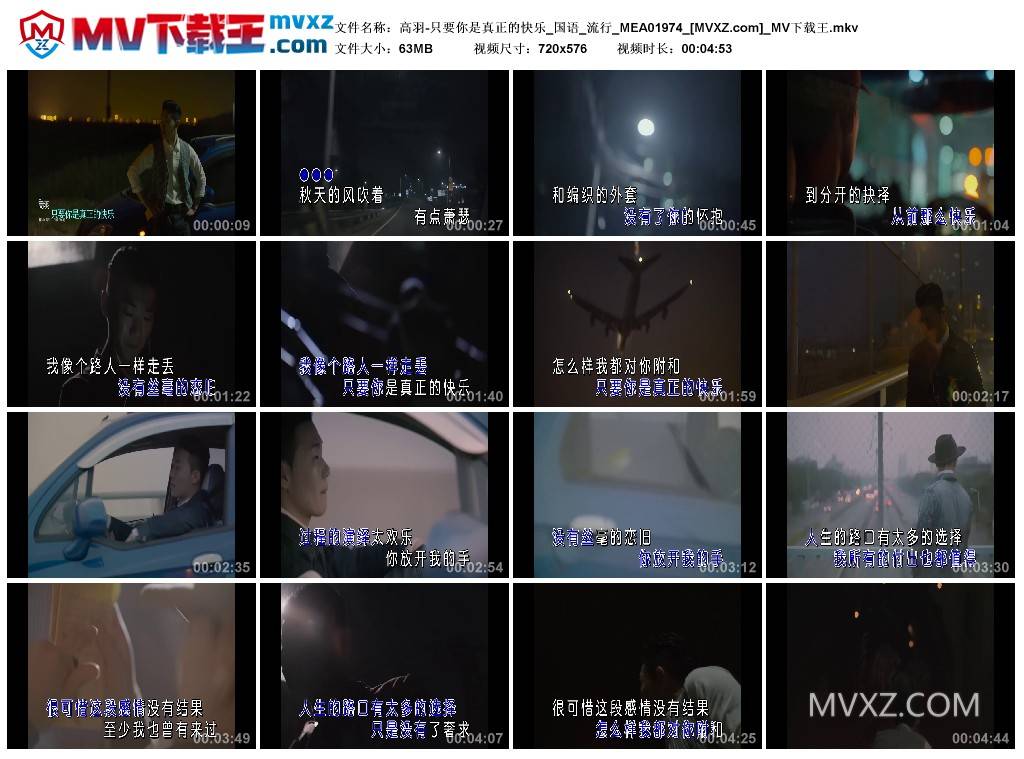 高羽-只要你是真正的快乐_国语_流行_MEA01974